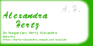alexandra hertz business card